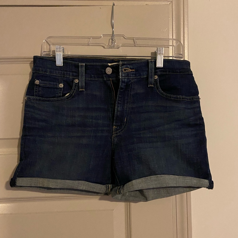 Levi mid-length jean shorts